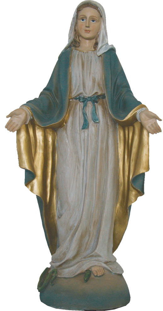 FADEDA Madonna Immaculata W/BL   / Höhe:10 cm / handbemalt / detailgetreue Krippen Figuren - Weihnachten Tisch Dekoration Krippe Zubehör