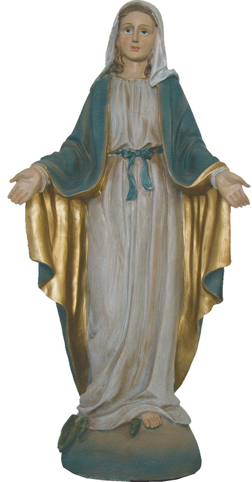 FADEDA Madonna Immaculata W/BL   / Höhe:13 cm / handbemalt / detailgetreue Krippen Figuren - Weihnachten Tisch Dekoration Krippe Zubehör