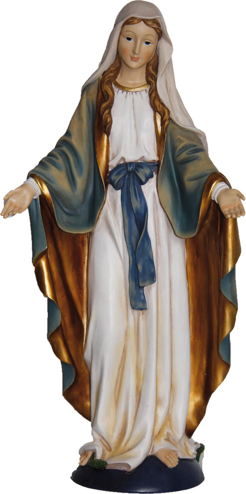 FADEDA Madonna Immaculata BL/W   / Höhe:29 cm / handbemalt / detailgetreue Krippen Figuren - Weihnachten Tisch Dekoration Krippe Zubehör