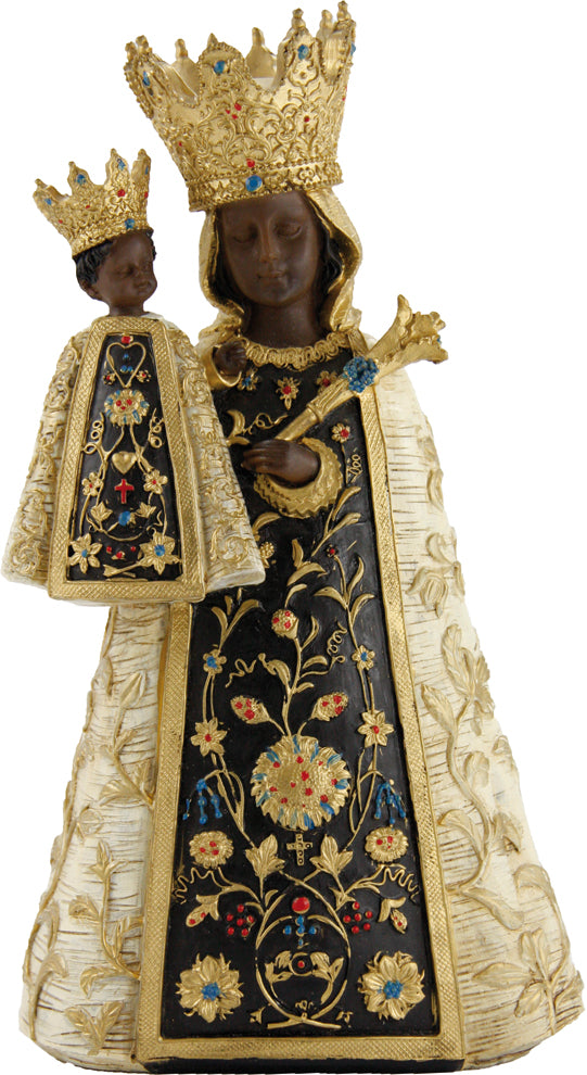 FADEDA Schwarze Madonna   / Höhe:41 cm / handbemalt / detailgetreue Krippen Figuren - Weihnachten Tisch Dekoration Krippe Zubehör