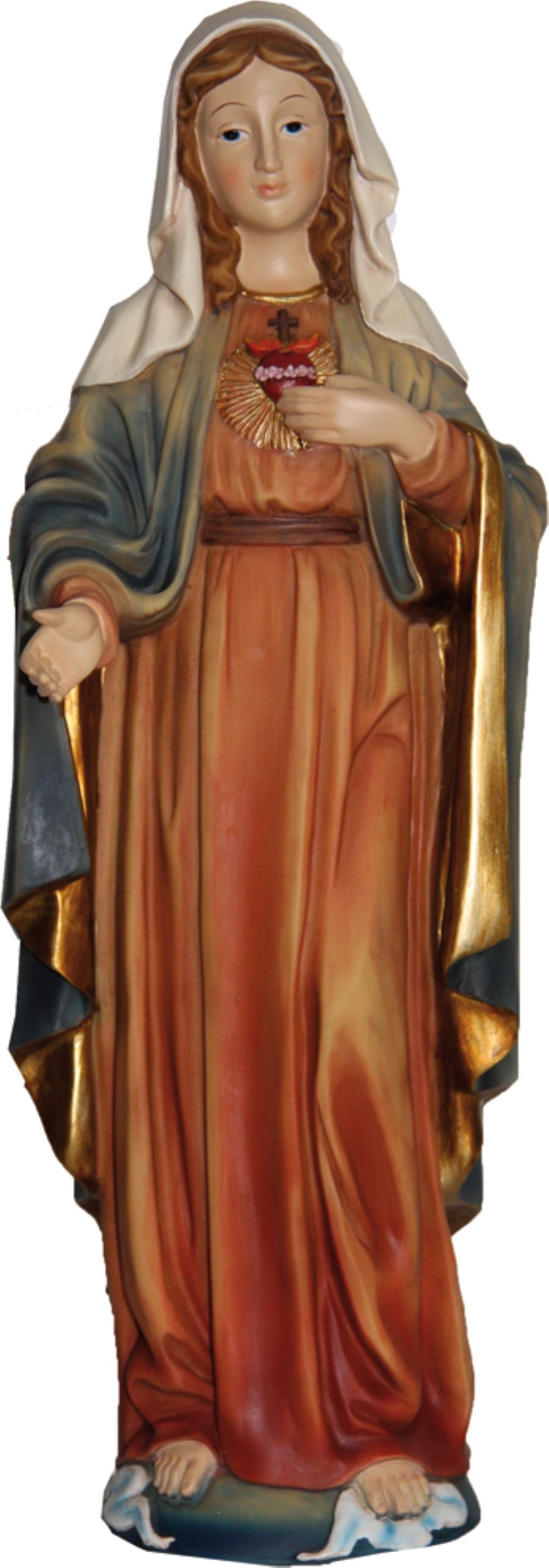 FADEDA Herz-Maria   / Höhe:20 cm / handbemalt / detailgetreue Krippen Figuren - Weihnachten Tisch Dekoration Krippe Zubehör