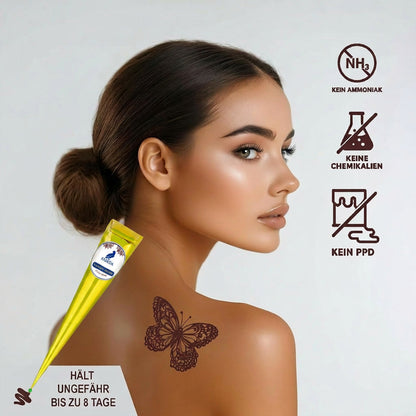 12x FADEDA 100% Natural Henna Paste Cones Kegel Natur-Braun No Mix, No PPD, 300g