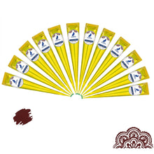 12x FADEDA 100% Natural Henna Paste Cones Kegel Natur-Braun No Mix, No PPD, 300g