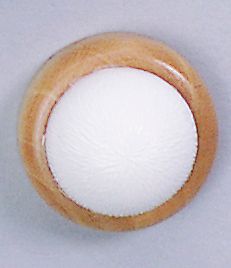 FADEDA Wandlampe Holzring und Kunststoffeinsatz klein, LxBxH in mm: 27x15x15. Für Krippen, Miniatur-, Hobby- und Modellbau, Puppenhauszubehör u. Modelleisenbahn.