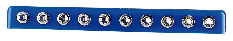 FADEDA Verteilerplatte mit 20 Anschlussmöglichkeiten in blau, LxBxH in mm: 9x2x1. Für Krippen, Miniatur-, Hobby- und Modellbau, Puppenhauszubehör u. Modelleisenbahn.