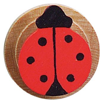 FADEDA Wandlampe Marienkäfer aus Holz, LxBxH in mm: 45x45x50. Für Krippen, Miniatur-, Hobby- und Modellbau, Puppenhauszubehör u. Modelleisenbahn.