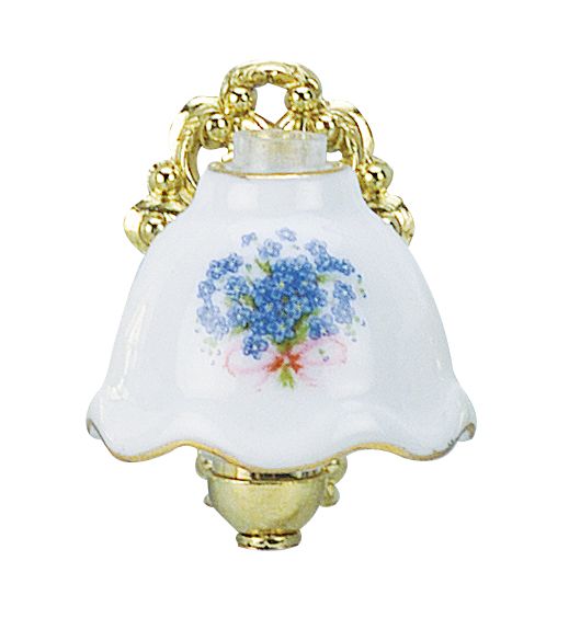 FADEDA Wandlampe mit LED-Beleuchtung in 12V und mit Kristallschirm, LxBxH in mm: 25x25x35. Für Krippen, Miniatur-, Hobby- und Modellbau, Puppenhauszubehör u. Modelleisenbahn.