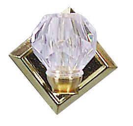 FADEDA Wandlampe mit Kristallschirm, LxBxH in mm: 25x25x35. Für Krippen, Miniatur-, Hobby- und Modellbau, Puppenhauszubehör u. Modelleisenbahn.