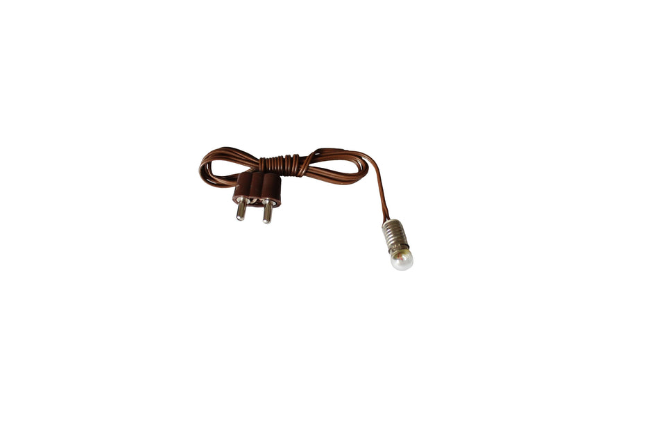FADEDA Beleuchtung 3,5V E5,5 mit Kabel 60cm und Stecker, LxBxH in mm: 300x5x5. Für Krippen, Miniatur-, Hobby- und Modellbau, Puppenhauszubehör u. Modelleisenbahn.
