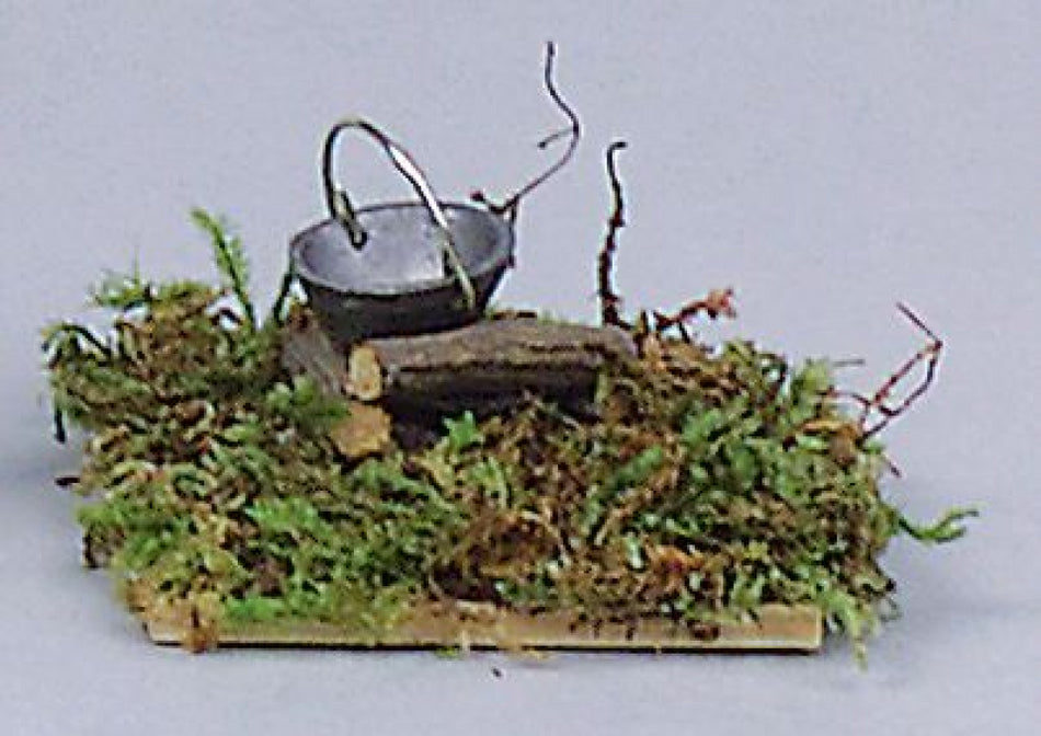 FADEDA Lagerfeuer klein, LxBxH in mm: 50x50x40. Für Krippen, Miniatur-, Hobby- und Modellbau, Puppenhauszubehör u. Modelleisenbahn.