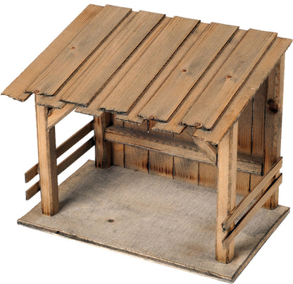 FADEDA Stall Hammersee   / Höhe:19 cm / handbemalt / detailgetreue Krippen Figuren - Weihnachten Tisch Dekoration Krippe Zubehör