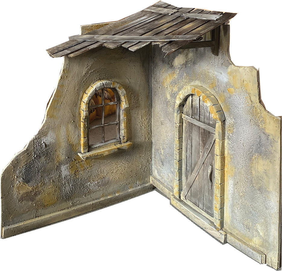 FADEDA Stall Winkl groß / Höhe:74 cm / handbemalt / detailgetreue Krippen Figuren - Weihnachten Tisch Dekoration Krippe Zubehör