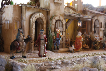 FADEDA Stall Jerusalem   / Höhe:32 cm / handbemalt / detailgetreue Krippen Figuren - Weihnachten Tisch Dekoration Krippe Zubehör