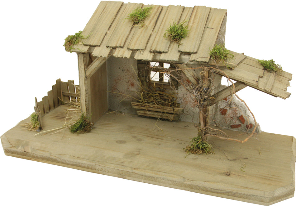 FADEDA Stall Eger   / Höhe:24 cm / handbemalt / detailgetreue Krippen Figuren - Weihnachten Tisch Dekoration Krippe Zubehör