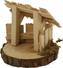 FADEDA Stall   / Höhe:9 cm / handbemalt / detailgetreue Krippen Figuren - Weihnachten Tisch Dekoration Krippe Zubehör