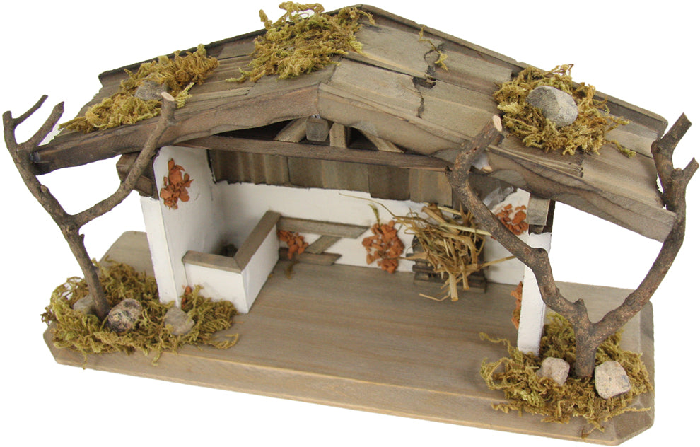FADEDA Stall Kürn   / Höhe:15 cm / handbemalt / detailgetreue Krippen Figuren - Weihnachten Tisch Dekoration Krippe Zubehör
