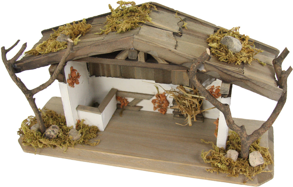 FADEDA Stall Kürn   / Höhe:15 cm / handbemalt / detailgetreue Krippen Figuren - Weihnachten Tisch Dekoration Krippe Zubehör