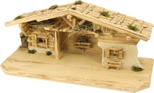 FADEDA Stall Floß   / Höhe:30 cm / handbemalt / detailgetreue Krippen Figuren - Weihnachten Tisch Dekoration Krippe Zubehör