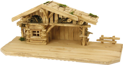FADEDA Stall Plößberg   / Höhe:29 cm / handbemalt / detailgetreue Krippen Figuren - Weihnachten Tisch Dekoration Krippe Zubehör