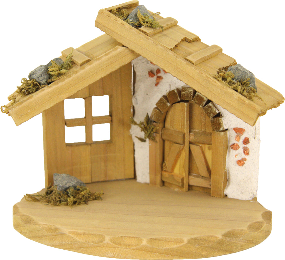 FADEDA Stall Lanz   / Höhe:13 cm / handbemalt / detailgetreue Krippen Figuren - Weihnachten Tisch Dekoration Krippe Zubehör