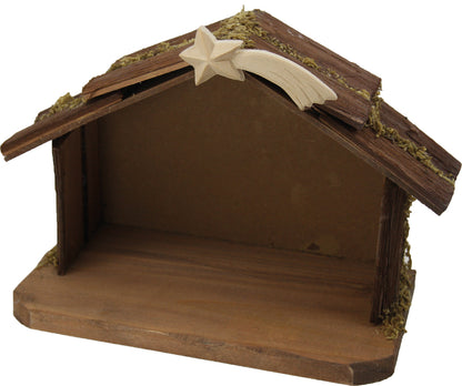 FADEDA Stall mit Komet   / Höhe:15 cm / handbemalt / detailgetreue Krippen Figuren - Weihnachten Tisch Dekoration Krippe Zubehör
