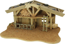 FADEDA Stall mit Komet, abnehmbar   / Höhe:17 cm / handbemalt / detailgetreue Krippen Figuren - Weihnachten Tisch Dekoration Krippe Zubehör