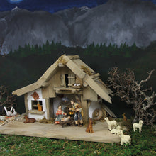 FADEDA Stall Hirscheck, mit LED   / Höhe:23 cm / handbemalt / detailgetreue Krippen Figuren - Weihnachten Tisch Dekoration Krippe Zubehör