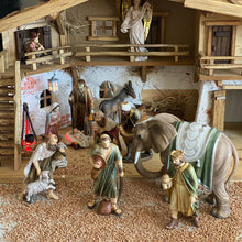 2x FADEDA Engelsköpfe  / Höhe:12 cm / handbemalt / detailgetreue Krippen Figuren - Weihnachten Tisch Dekoration Krippe Zubehör