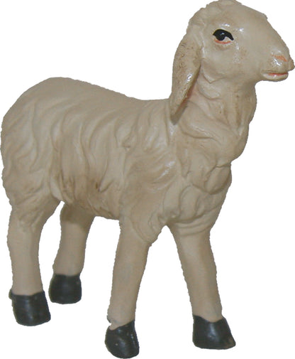FADEDA Schaf gerade schauend   / Höhe:7 cm / handbemalt / detailgetreue Krippen Figuren - Weihnachten Tisch Dekoration Krippe Zubehör