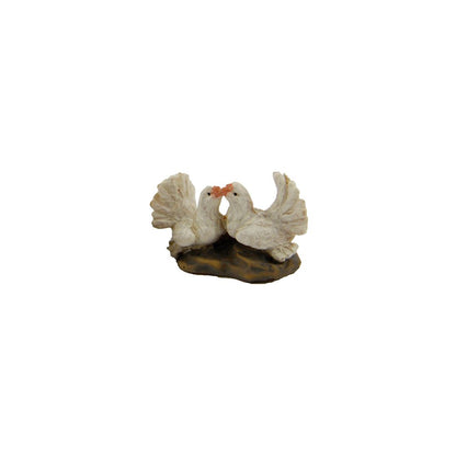 FADEDA Tauben   / Höhe:2 cm / handbemalt / detailgetreue Krippen Figuren - Weihnachten Tisch Dekoration Krippe Zubehör