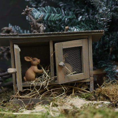 5x FADEDA Tierset Waldtiere   / Höhe:4 cm / handbemalt / detailgetreue Krippen Figuren - Weihnachten Tisch Dekoration Krippe Zubehör