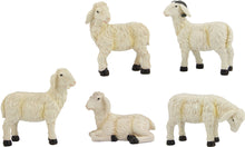 5x FADEDA Schafe   / Höhe:10 cm / handbemalt / detailgetreue Krippen Figuren - Weihnachten Tisch Dekoration Krippe Zubehör