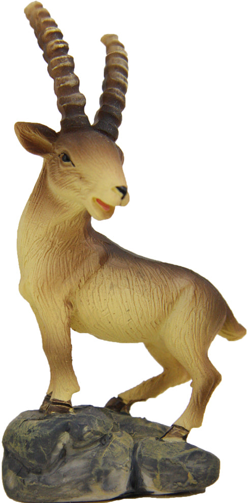 FADEDA Steinbock klein   / Höhe:6 cm / handbemalt / detailgetreue Krippen Figuren - Weihnachten Tisch Dekoration Krippe Zubehör