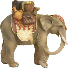 FADEDA Elefant mit Gepäck   / Höhe:16 cm / handbemalt / detailgetreue Krippen Figuren - Weihnachten Tisch Dekoration Krippe Zubehör