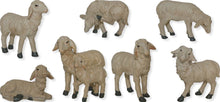 7x FADEDA Schafe   / Höhe:4 cm / handbemalt / detailgetreue Krippen Figuren - Weihnachten Tisch Dekoration Krippe Zubehör