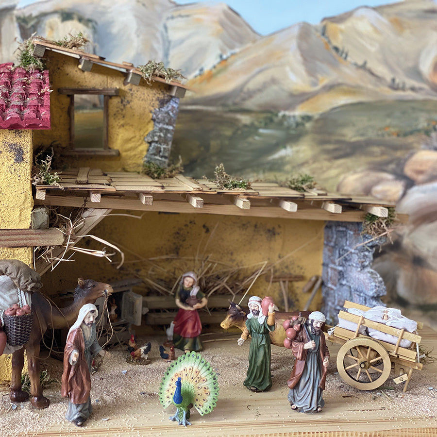 FADEDA Ochse   / Höhe:7 cm / handbemalt / detailgetreue Krippen Figuren - Weihnachten Tisch Dekoration Krippe Zubehör