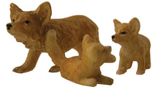 3x FADEDA Fuchsfamilie  / Höhe:3 cm / handbemalt / detailgetreue Krippen Figuren - Weihnachten Tisch Dekoration Krippe Zubehör