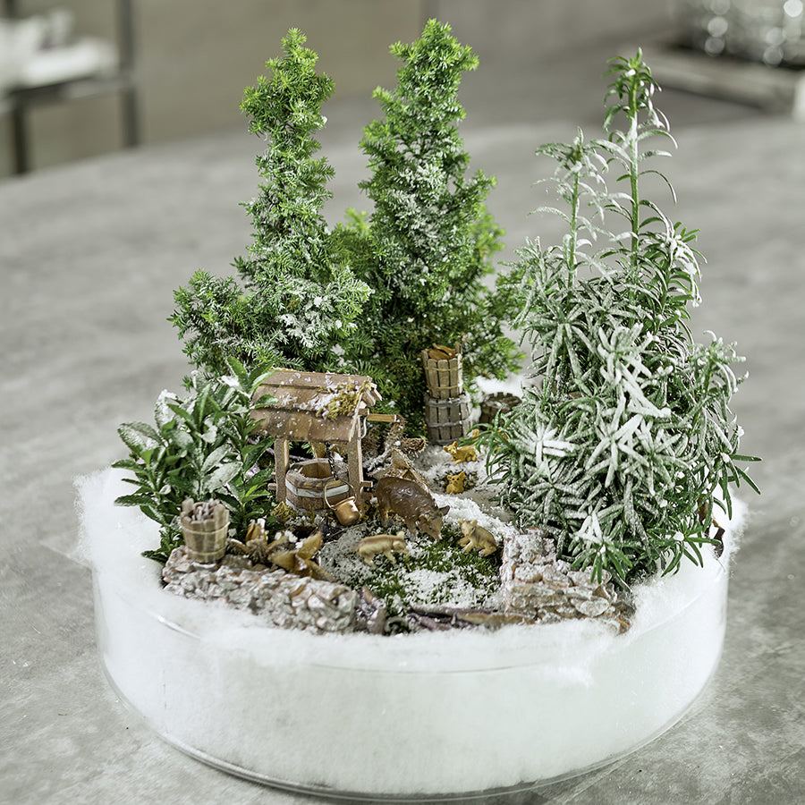 4x FADEDA Wildschweinfamilie  / Höhe:5 cm / handbemalt / detailgetreue Krippen Figuren - Weihnachten Tisch Dekoration Krippe Zubehör