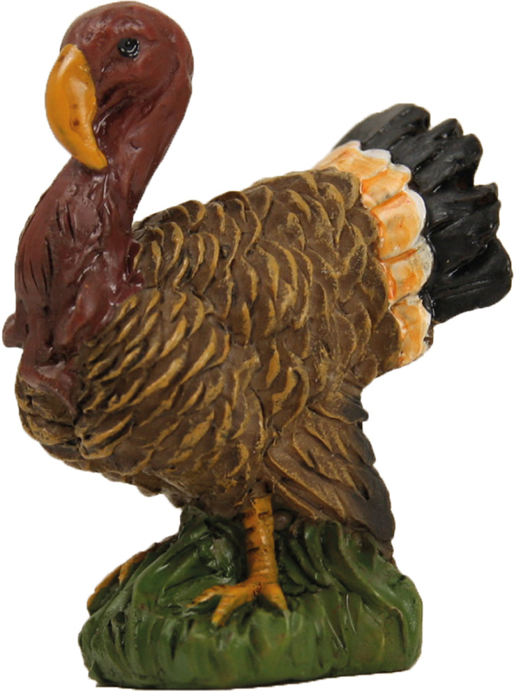 FADEDA Truthahn  / Höhe:4 cm / handbemalt / detailgetreue Krippen Figuren - Weihnachten Tisch Dekoration Krippe Zubehör