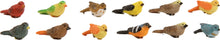 12x FADEDA Vogelset  / Höhe:2 cm / handbemalt / detailgetreue Krippen Figuren - Weihnachten Tisch Dekoration Krippe Zubehör