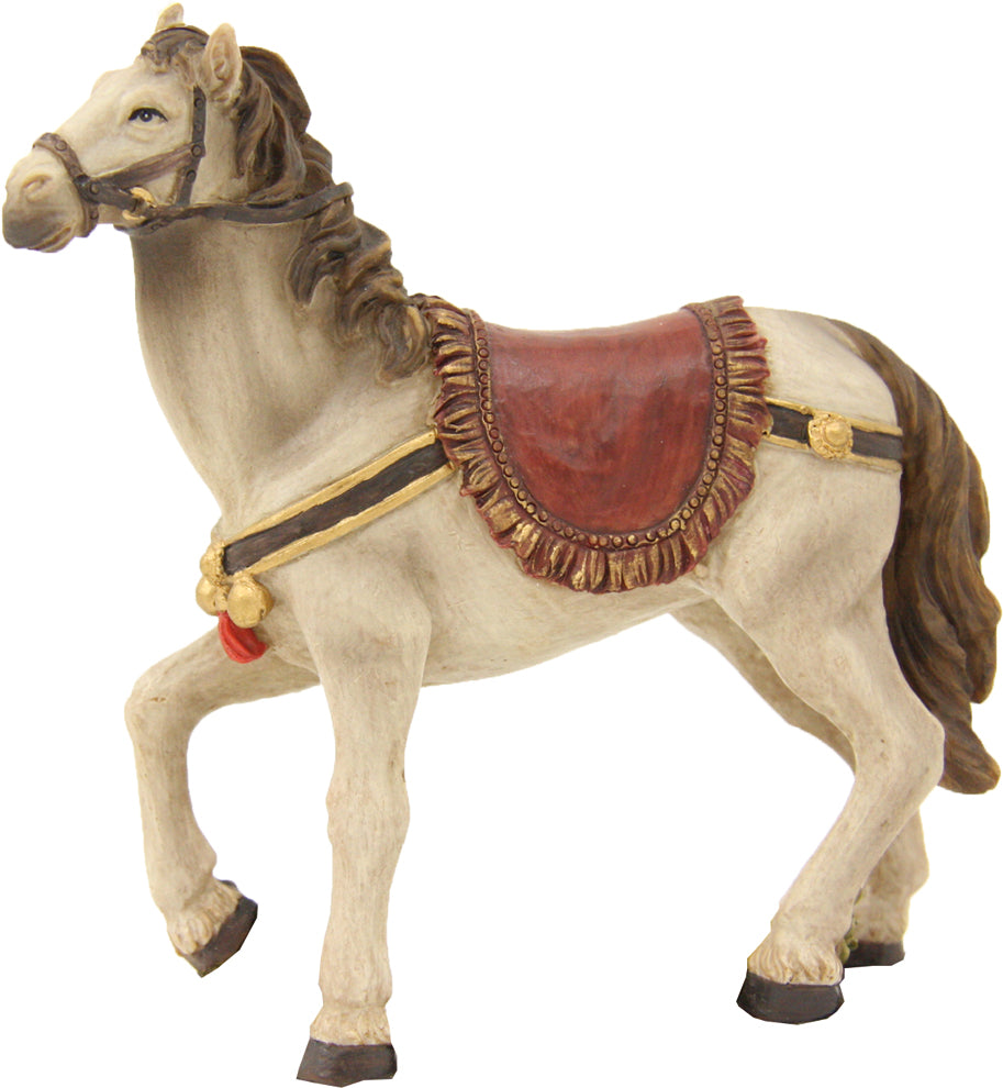 FADEDA Pferd  / Höhe:12 cm / handbemalt / detailgetreue Krippen Figuren - Weihnachten Tisch Dekoration Krippe Zubehör