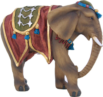 FADEDA Elefant  / Höhe:12 cm / handbemalt / detailgetreue Krippen Figuren - Weihnachten Tisch Dekoration Krippe Zubehör