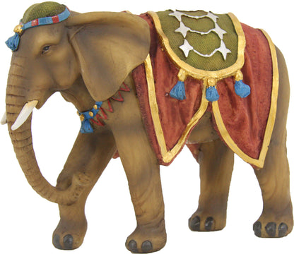 FADEDA Elefant  / Höhe:12 cm / handbemalt / detailgetreue Krippen Figuren - Weihnachten Tisch Dekoration Krippe Zubehör