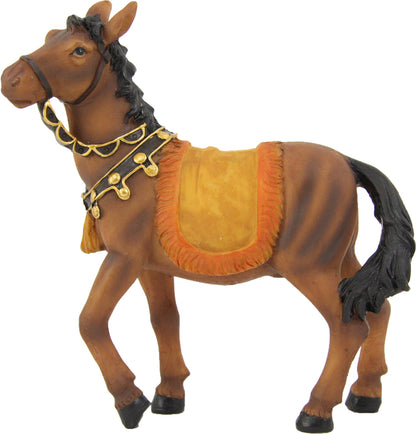FADEDA Pferd  / Höhe:11 cm / handbemalt / detailgetreue Krippen Figuren - Weihnachten Tisch Dekoration Krippe Zubehör