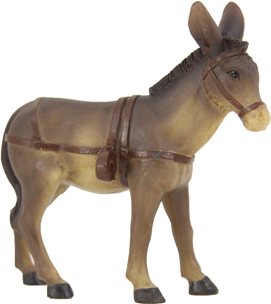 FADEDA Esel für Karren / Höhe:8 cm / handbemalt / detailgetreue Krippen Figuren - Weihnachten Tisch Dekoration Krippe Zubehör