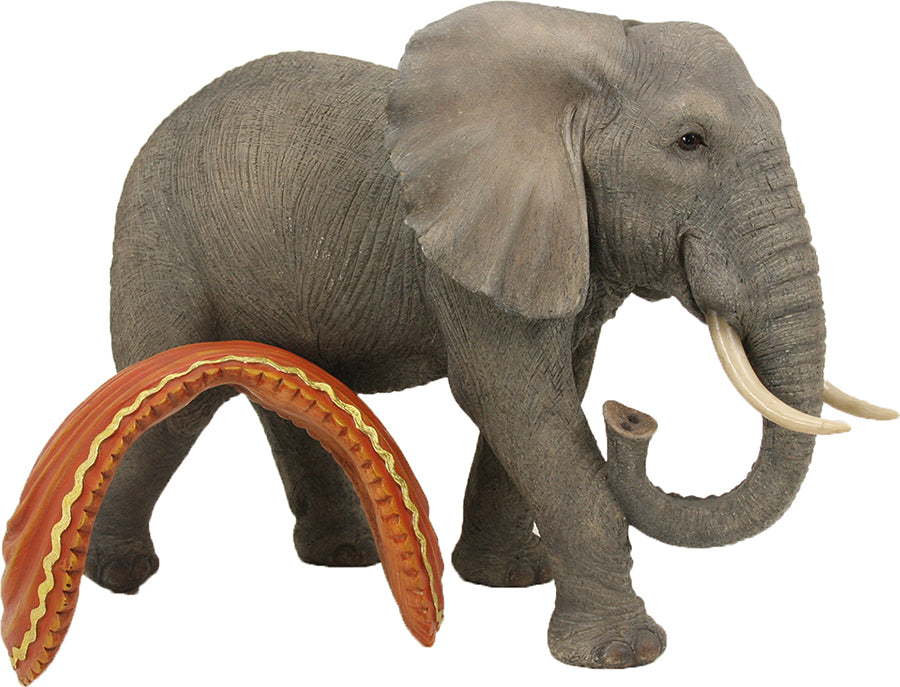 FADEDA Elefant  / Höhe:33 cm / handbemalt / detailgetreue Krippen Figuren - Weihnachten Tisch Dekoration Krippe Zubehör