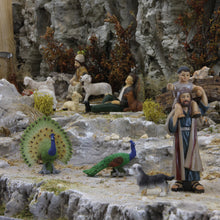 2x FADEDA Pfauen, groß  / Höhe:6 cm / handbemalt / detailgetreue Krippen Figuren - Weihnachten Tisch Dekoration Krippe Zubehör