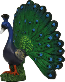 FADEDA Pfau  / Höhe:7 cm / handbemalt / detailgetreue Krippen Figuren - Weihnachten Tisch Dekoration Krippe Zubehör