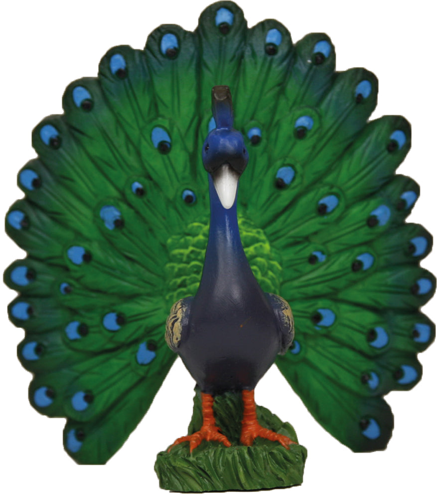 FADEDA Pfau  / Höhe:7 cm / handbemalt / detailgetreue Krippen Figuren - Weihnachten Tisch Dekoration Krippe Zubehör