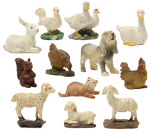12x FADEDA Tierset  / Höhe:3 cm / handbemalt / detailgetreue Krippen Figuren - Weihnachten Tisch Dekoration Krippe Zubehör